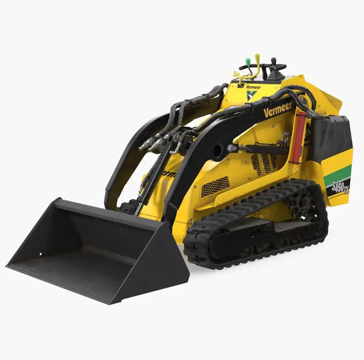 Vermeer S925TX mini track loader with new TrackTECH rubber tracks for smooth operation and jobsite control.