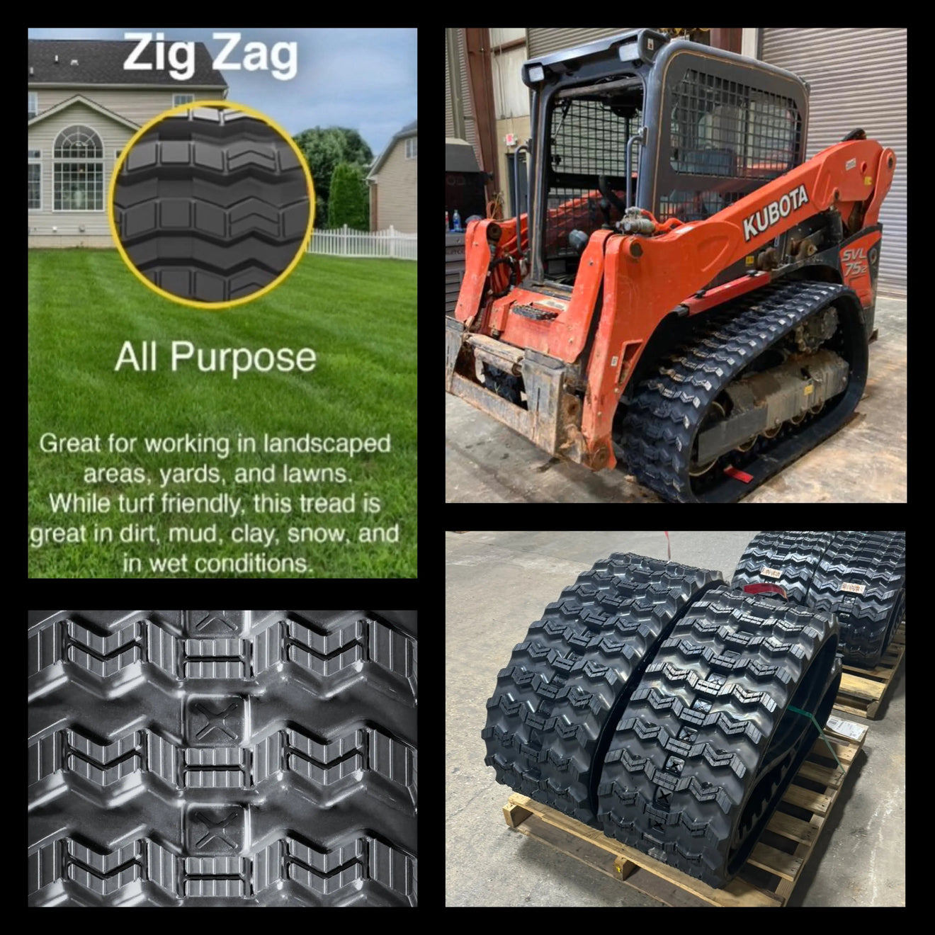 Kubota SVL75-2 Rubber Track Size & Width Options