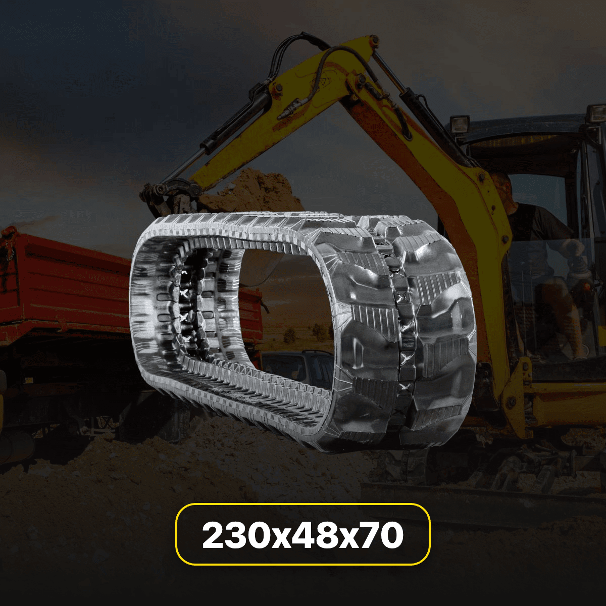 230x48x70 (N) | 9" Mini Excavator Tracks