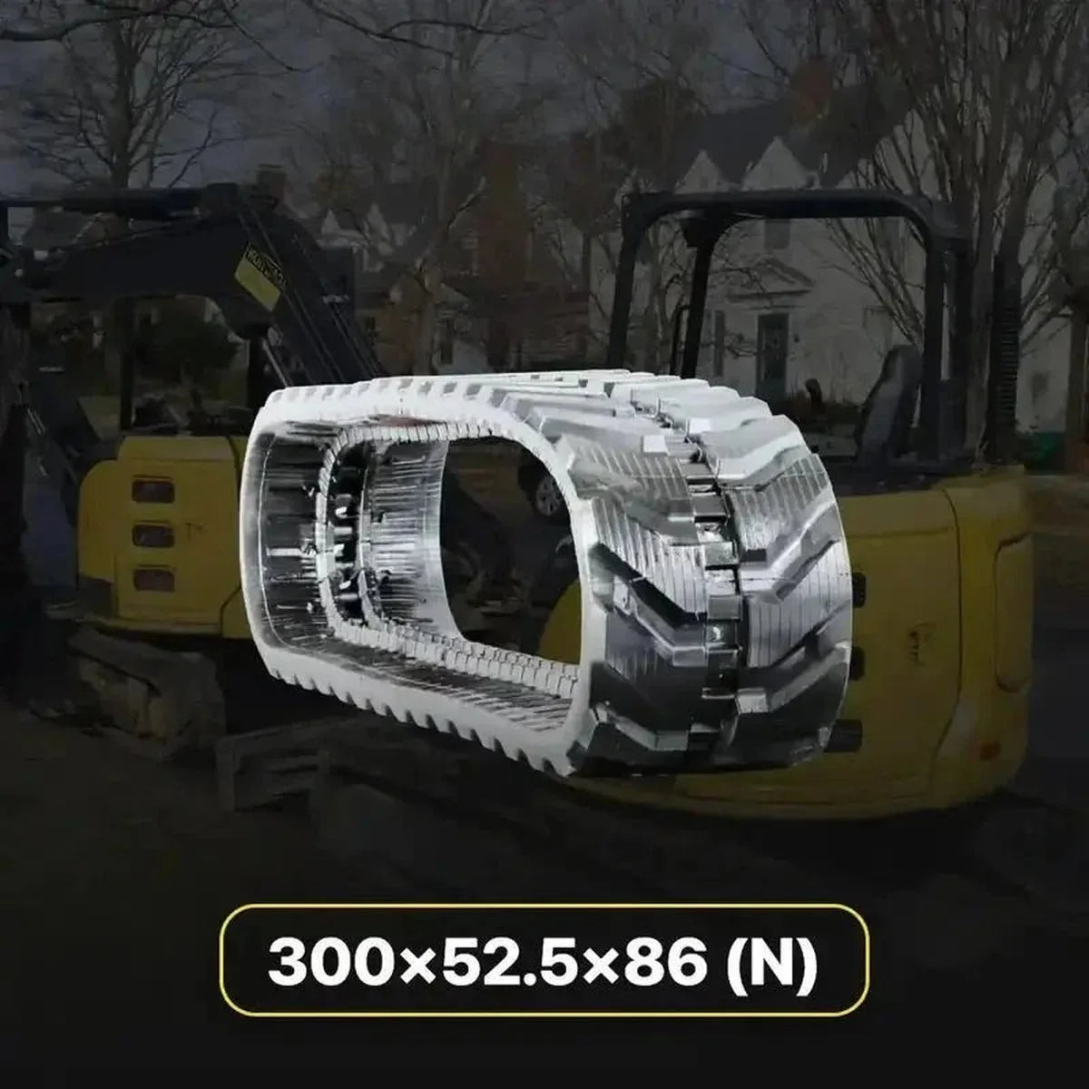 300x52.5Nx86 Rubber Tracks – 12" Heavy-Duty Mini Excavator