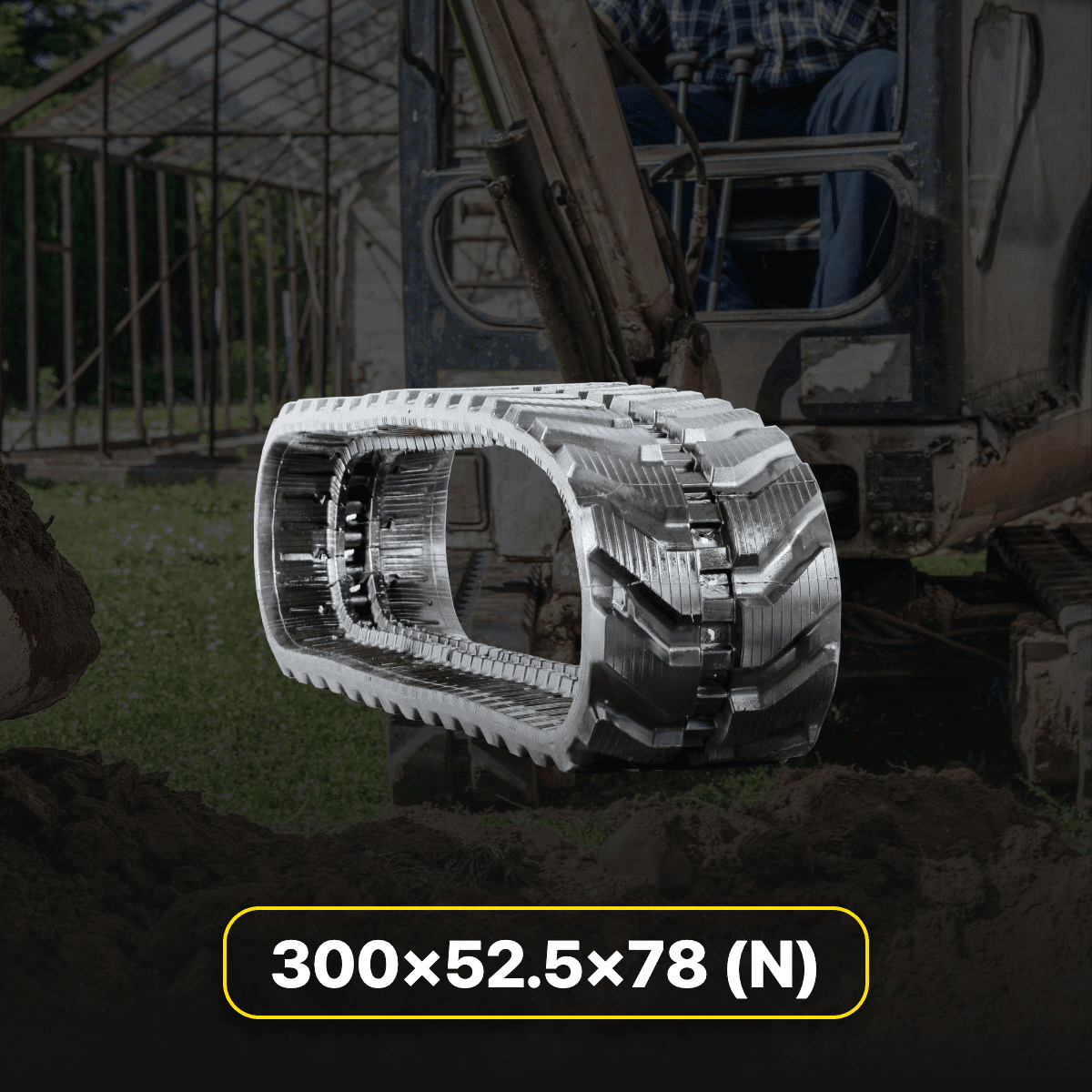 300x52.5x78 (B) | 12" Mini Excavator Tracks