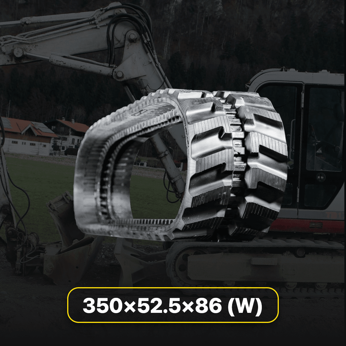 350x52.5x86 (W) | 14" Mini Excavator Tracks