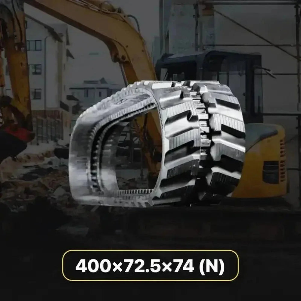 400x72.5x74 replacement rubber tracks for compact construction equipment