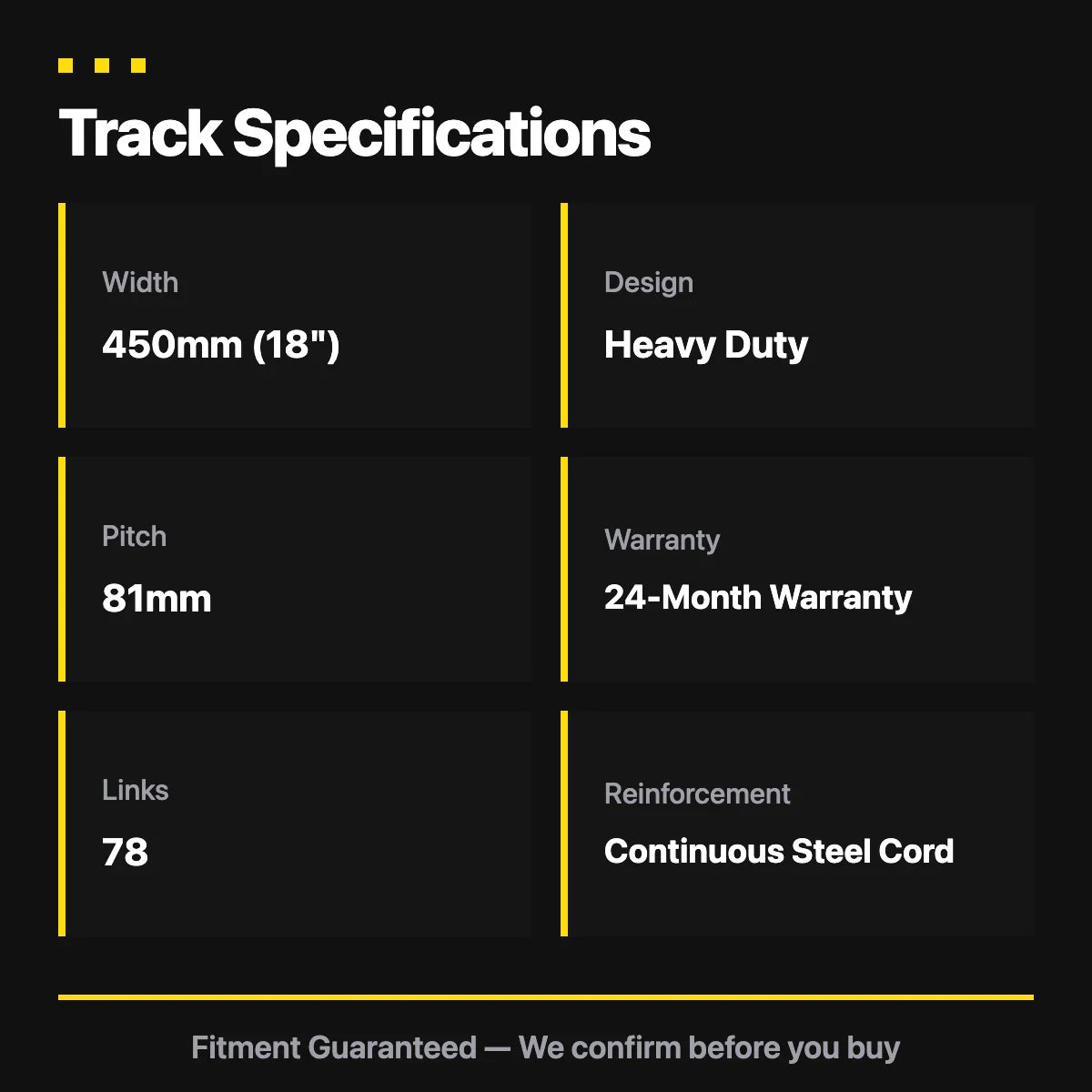 450x81x78 Rubber Tracks