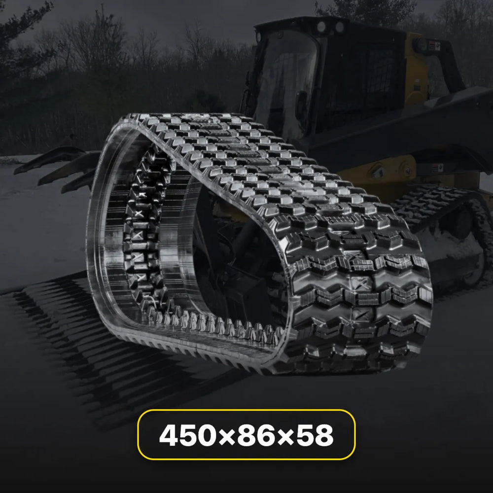 450x86x58 replacement rubber tracks for compact construction equipment