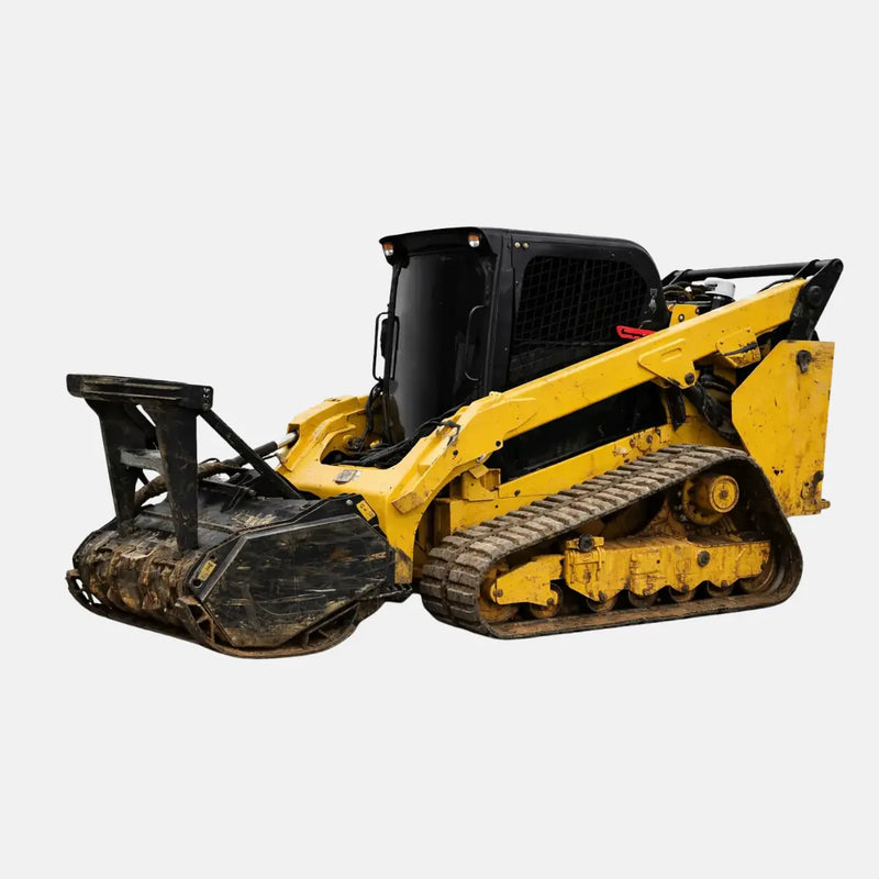 CAT 299D compact track loader with rubber tracks and front bucket
