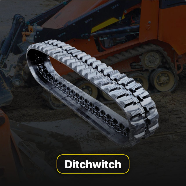 Ditch Witch replacement rubber tracks and undercarriage parts for compact construction equipment