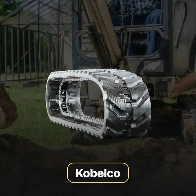 Kobelco replacement rubber tracks and undercarriage parts for compact construction equipment