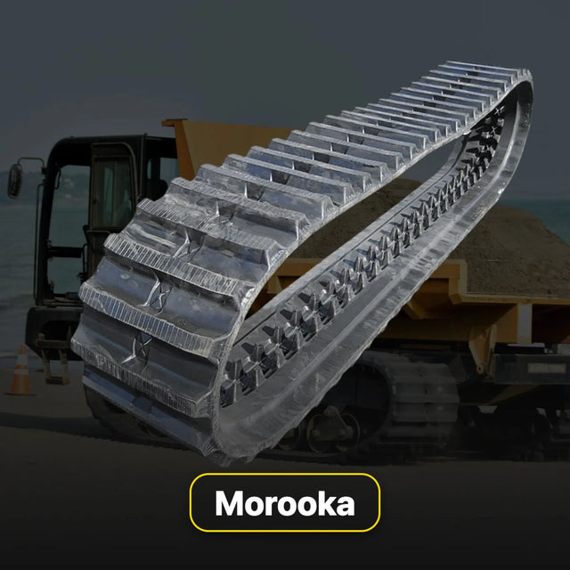 Morooka replacement rubber tracks and undercarriage parts for compact construction equipment