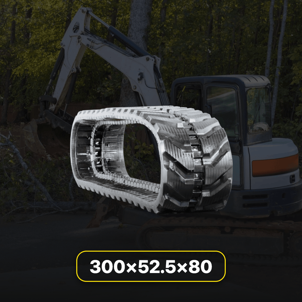 300x52.5x80 replacement rubber tracks for compact construction equipment