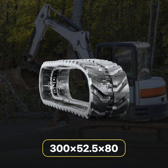 300x52.5x80 replacement rubber tracks for compact construction equipment