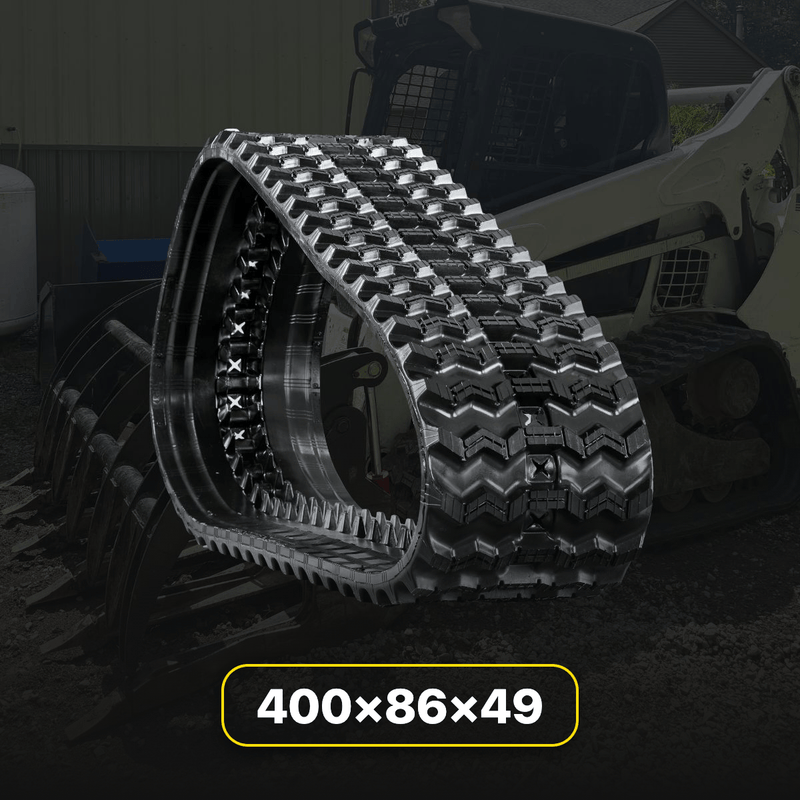 400x86x49 replacement rubber tracks for compact construction equipment