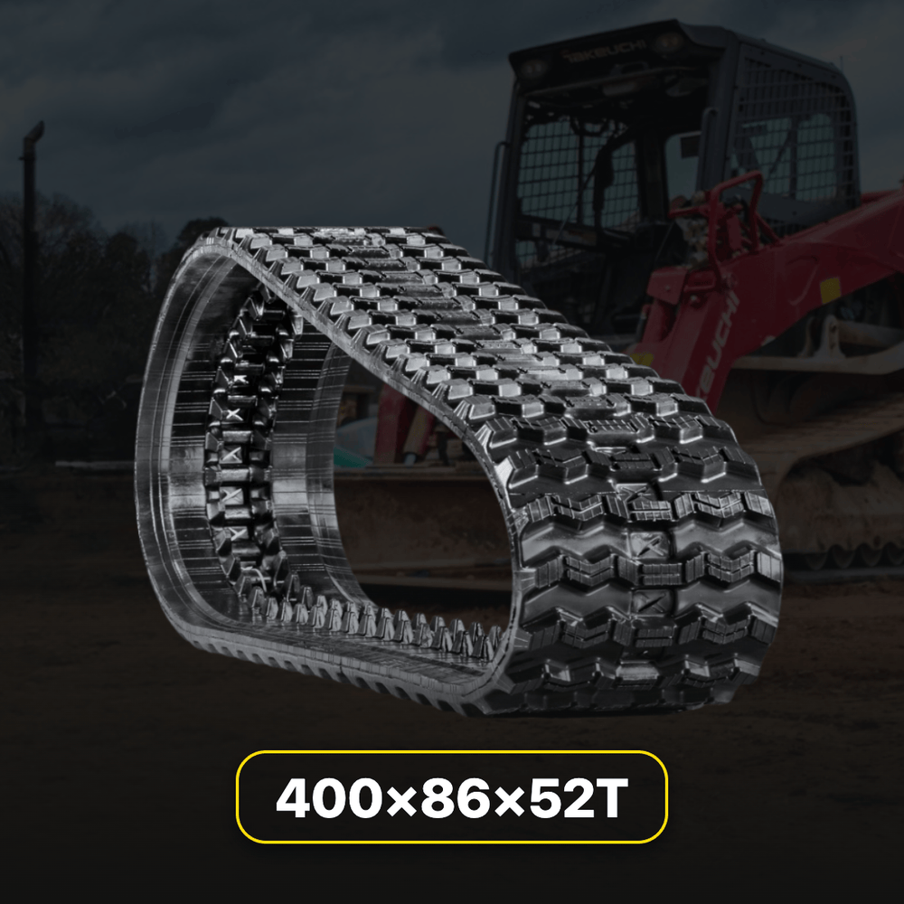 400x86x52 replacement rubber tracks for compact construction equipment