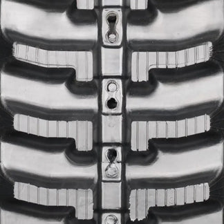 Heavy-duty rubber track — tread pattern close-up