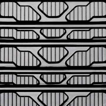 240x87.63x37 multi-bar tread pattern close-up
