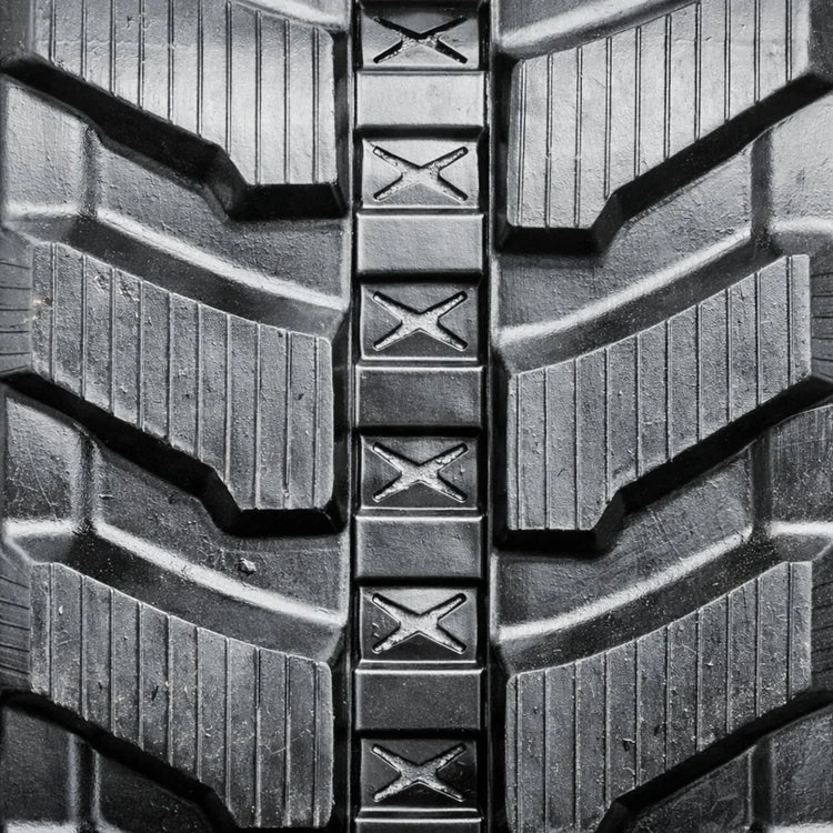 Hitachi ZX85US rubber tracks 450x81Nx78 — tread close-up