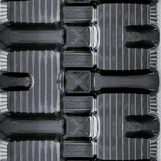 Case 450CT skid steer rubber track – C-Block tread close-up