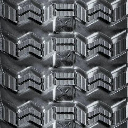 John Deere 335P skid steer rubber track – Zig-Zag tread close-up
