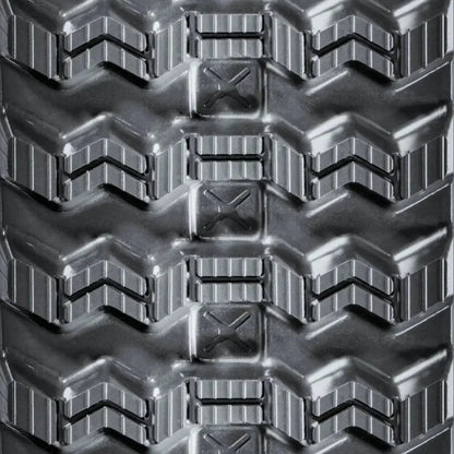 John Deere CT332 skid steer rubber track – Zig-Zag tread close-up
