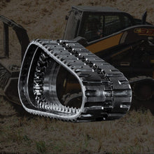 Heavy-duty 18" C-Block rubber track designed for New Holland C345 compact track loaders — reinforced steel core for long service life and strong drive lug engagement.
