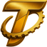 Gold letter T logo with gear outline — TrackTECH brand icon