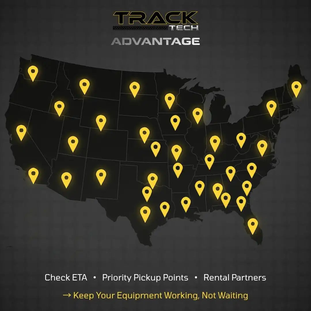 Black map of the united states with yellow pin markers