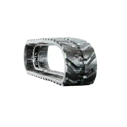 Bobcat E26 mini excavator rubber track, heavy-duty tread pattern, isolated on white