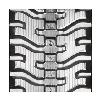 Close-up of Bridgestone 450x86Bx58 Vortech rubber track — tread detail