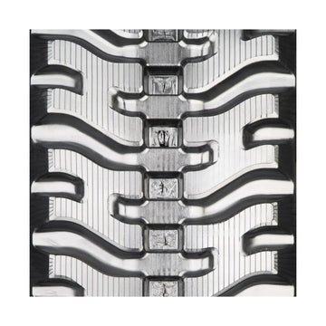 Close-up of Bridgestone 450x86Bx58 Vortech rubber track — tread detail