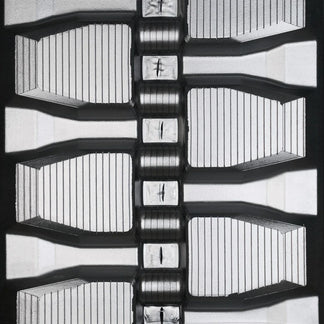 Bridgestone 450x86x60 Staggered Block rubber track — tread detail
