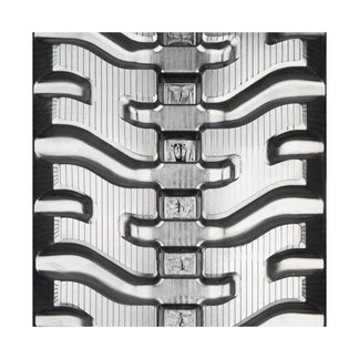 Close-up of Bridgestone 450x86x60 Vortech rubber track — tread detail