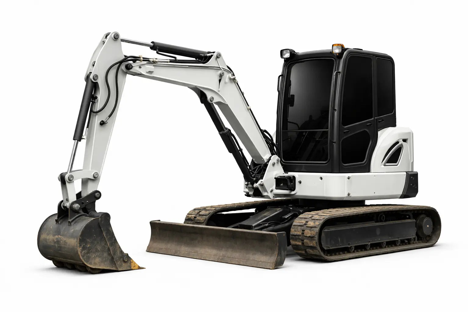 Bobcat E08 rubber tracks and parts