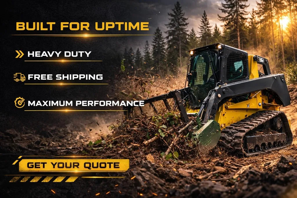 CAT 259D Multi-Bar 320x86x53 on mud and forest CTL work