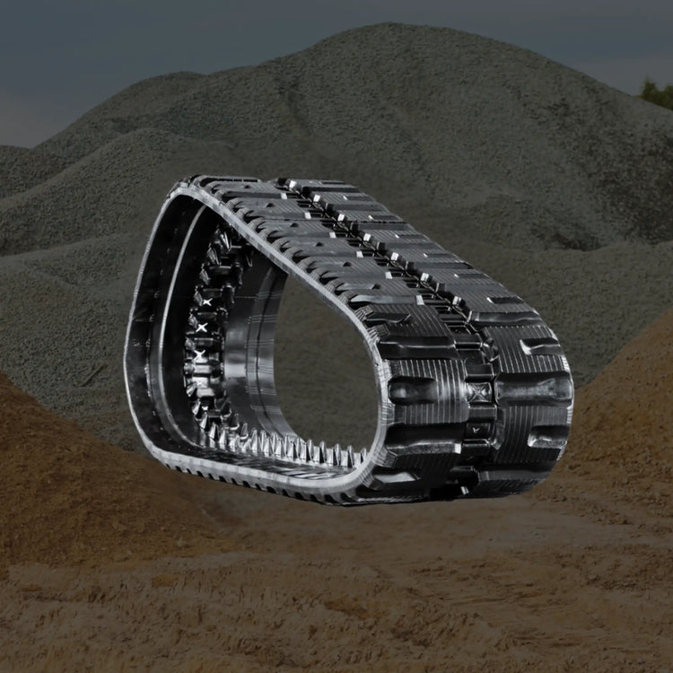 C-Block tread lug detail – premium aftermarket compact track loader track, hard-surface traction