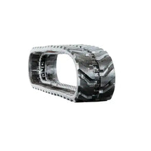 CASE CX36B rubber track, heavy-duty mini excavator track with tread pattern, on white background