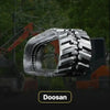 High-Durability rubber track with continuous steel cord – overhead shot