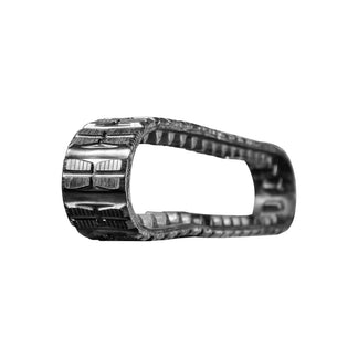 Heavy-Duty 160x87.63x37 Multi-Bar rubber track - side profile