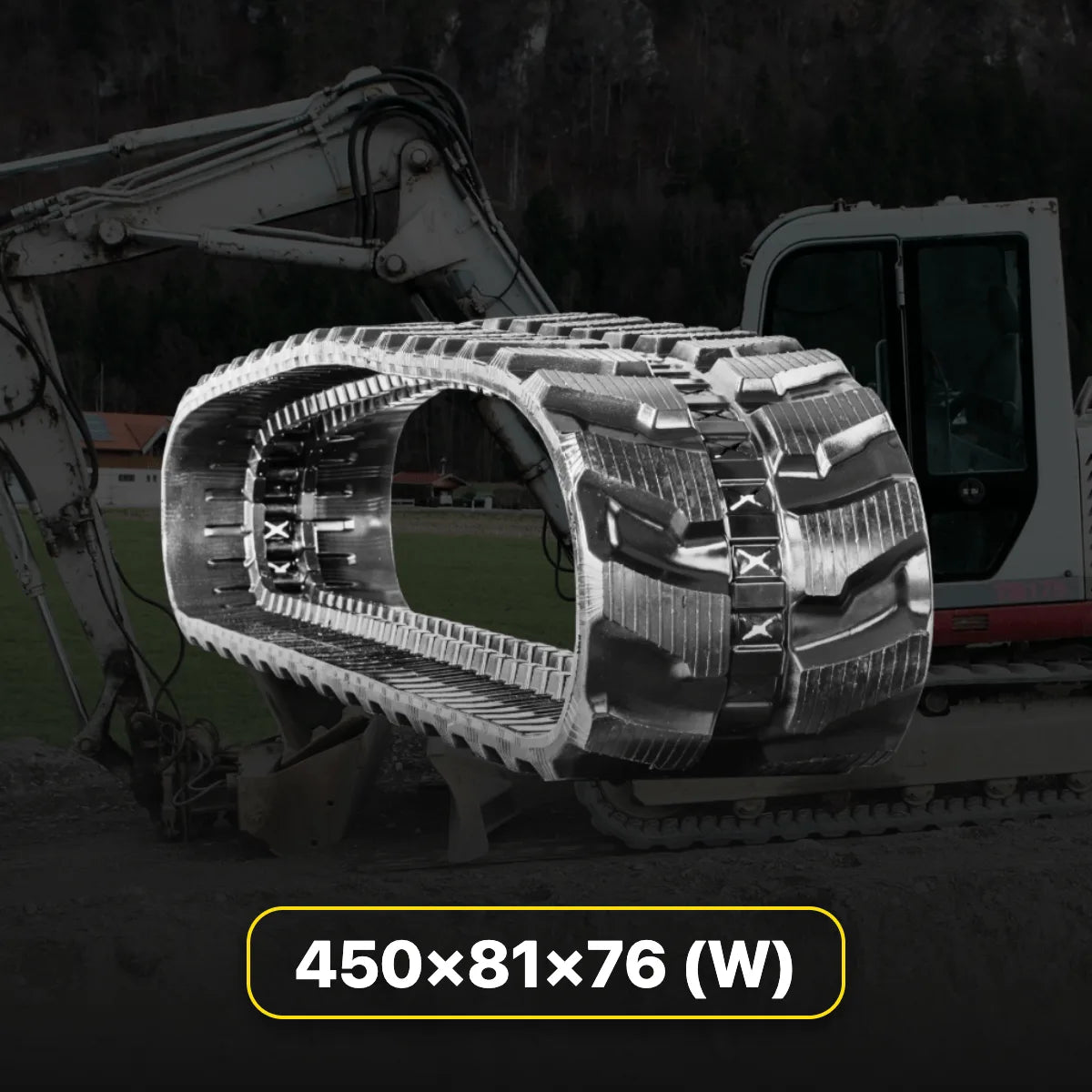 450x81Wx76 Rubber Track | Staggered Block