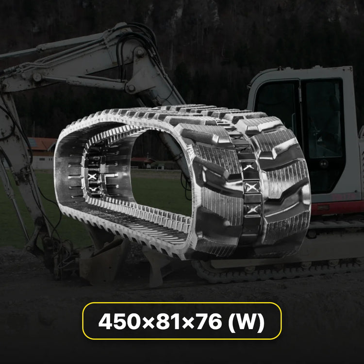 450x81Wx76 Rubber Track | Staggered Block