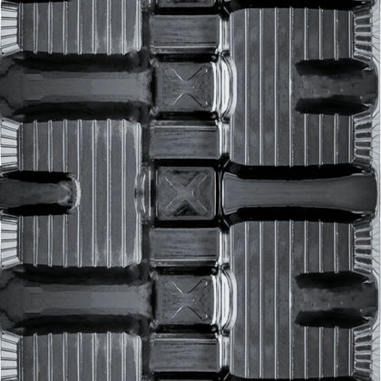 C-Block rubber track tread pattern close-up