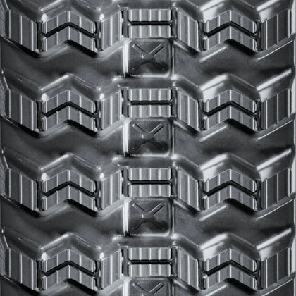 Zig-Zag rubber track tread pattern close-up