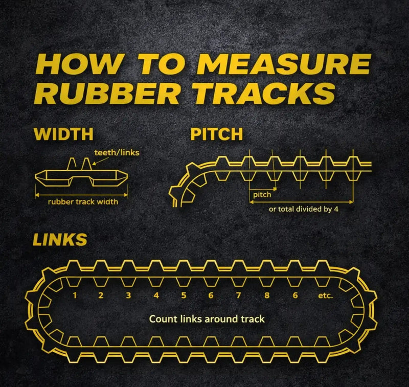 Rubber tracks for excavators and skid steers
