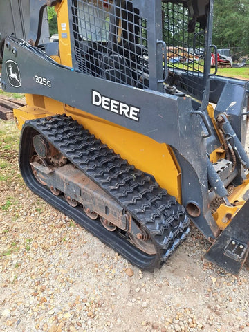 John Deere 325G rubber tracks - 400x86x52 Zig-Zag tread - installed view