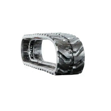 Kubota U35-4 rubber track, heavy-duty mini excavator track with tread pattern on white background