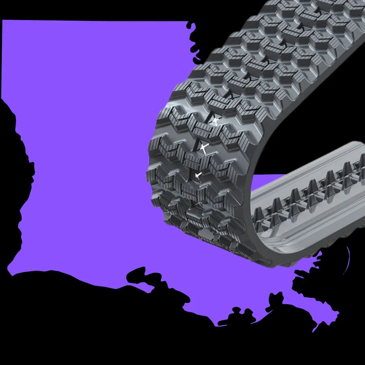 Rubber tracks delivered to Houma, LA