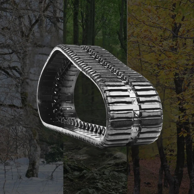Multi-bar rubber track for compact track loaders in all-season terrain