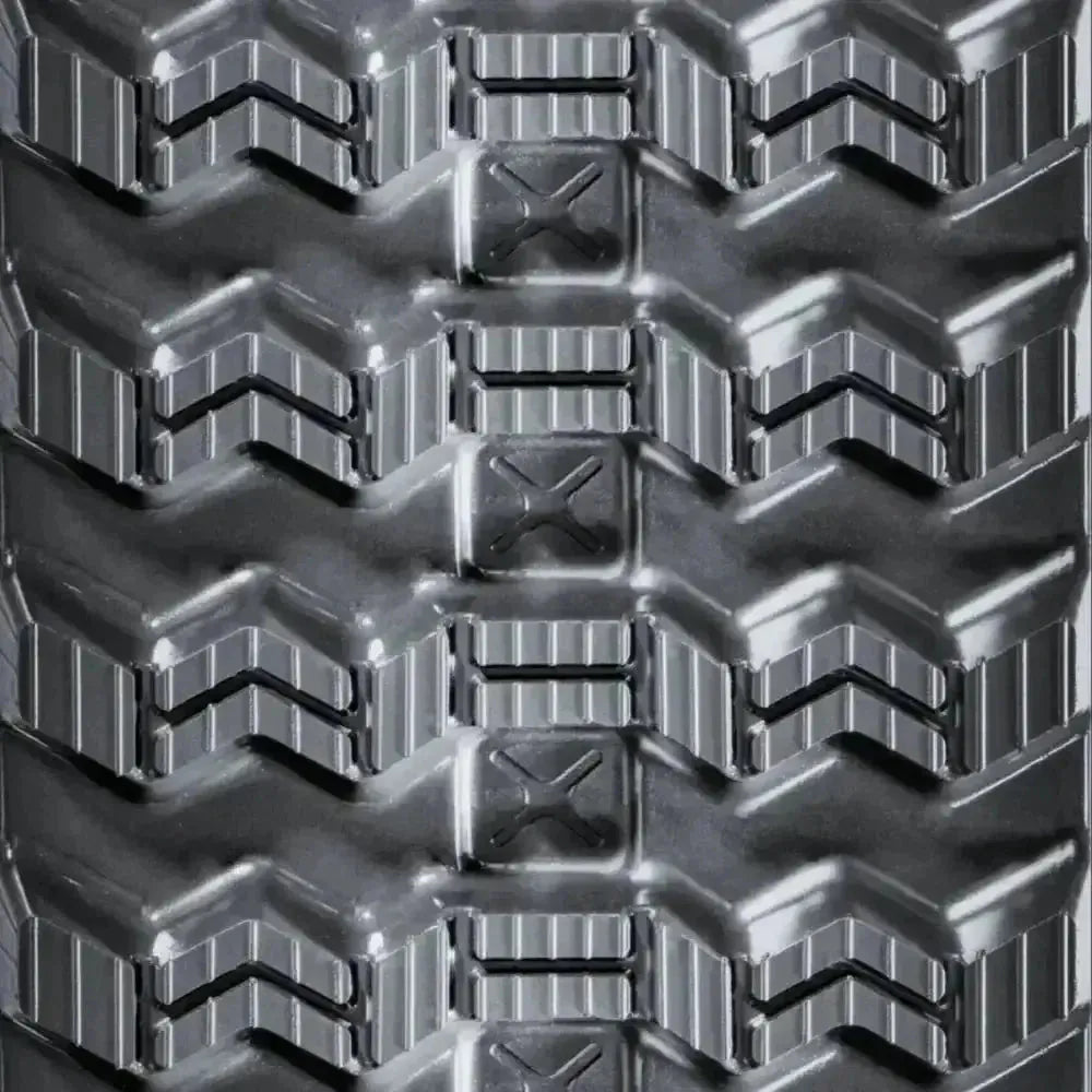 Mustang MTL20 skid steer rubber track – C-Block tread close-up