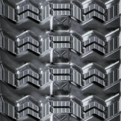 Mustang MTL320 skid steer rubber track – C-Block tread close-up