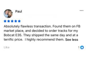 TrackTECH customer review for rubber tracks and equipment parts - tread close-up - image 4