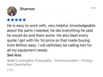 TrackTECH customer review for rubber tracks and equipment parts - image 7